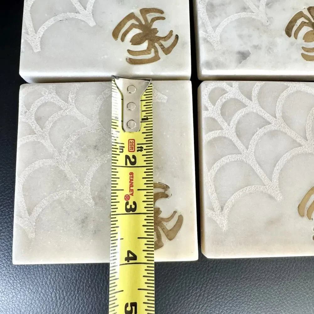 Marvel The Ultimate Spiderman Marble Coasters Set Of 4 Coffee Tea Blocks 4